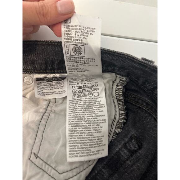 Levi’s 501 Women's Skinny Distressed Black Jeans from Urban Outfitters sz. 25 - Picture 10 of 11